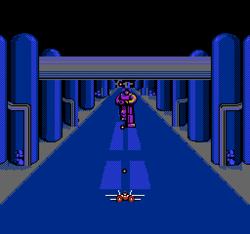 F-15 City War NES / Famicom Screenshot: Attacking a giant robot...