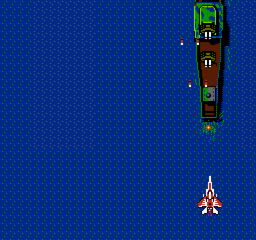 F-15 City War NES / Famicom Screenshot: Attacking a boat...