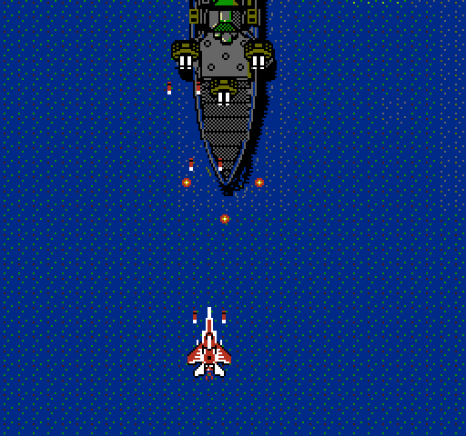 F-15 City War NES / Famicom Screenshot: Dangerous looking boat approaching...