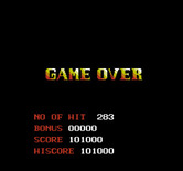 F-15 City War for NES / Famicom - Game over.