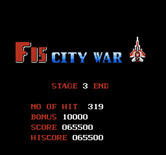 F-15 City War for NES / Famicom - Bonus points are awarded at the end of each level.