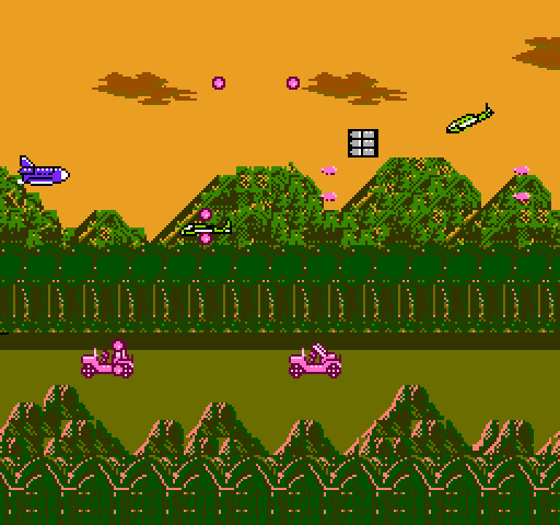 Double Strike NES / Famicom Screenshot: Air and ground attacks are launched!