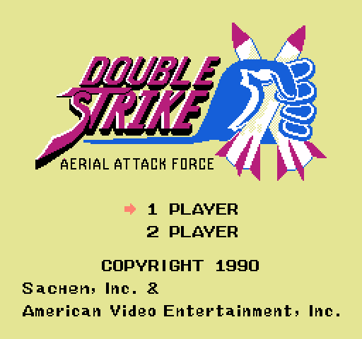 Double Strike NES / Famicom Screenshot: Title screen.