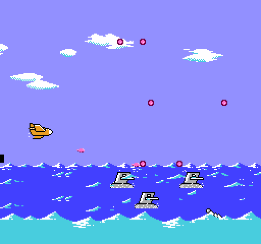 Double Strike NES / Famicom Screenshot: Multiple submarines appear at once to attack...