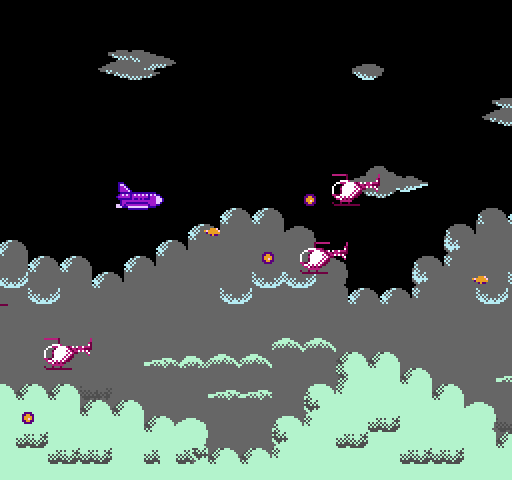 Double Strike NES / Famicom Screenshot: A number of helicopters appear and attack now!