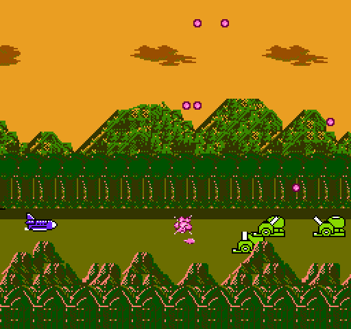 Double Strike NES / Famicom Screenshot: A variety of land based opponents appear here...