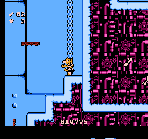 Big Nose Freaks Out NES / Famicom Screenshot: That platform moves, so I need to jump to it carefully...
