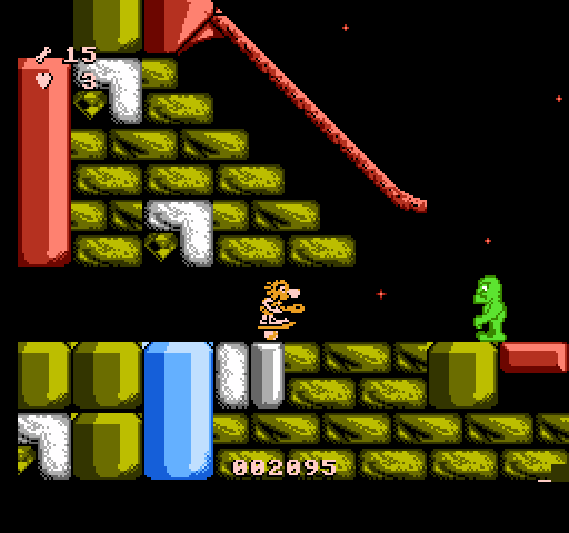 Big Nose Freaks Out NES / Famicom Screenshot: Watch out for that mean looking guy at the end of the tunnel!