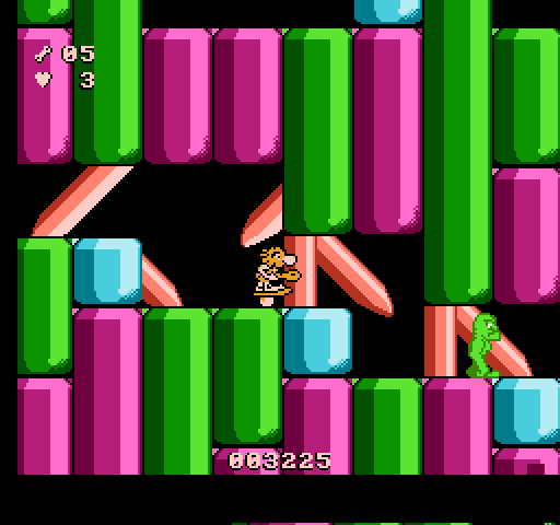 Big Nose Freaks Out NES / Famicom Screenshot: Racing through a tunnel...