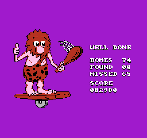 Big Nose Freaks Out NES / Famicom Screenshot: I made it through this area, but I didn't find many bones...