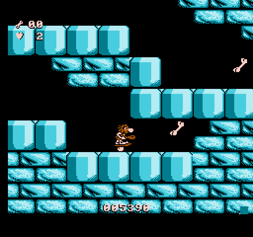 Big Nose Freaks Out NES / Famicom Screenshot: Found another bone at this dead end!