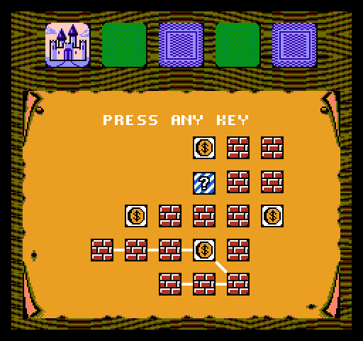 Gauntlet NES / Famicom Screenshot: The map shows your progress for each area...
