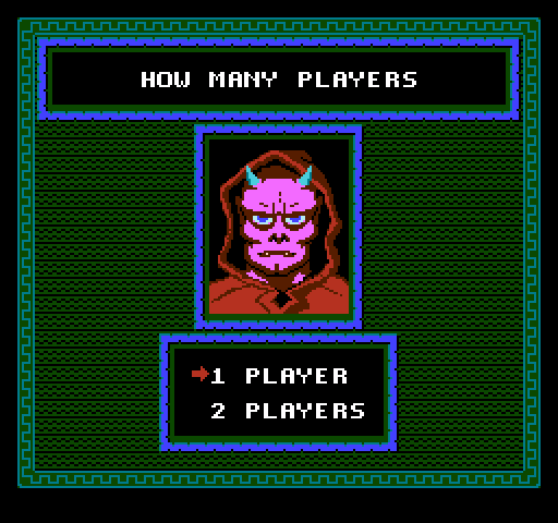 Gauntlet NES / Famicom Screenshot: How many players?