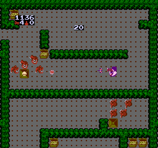 Gauntlet NES / Famicom Screenshot: Fighting demons...