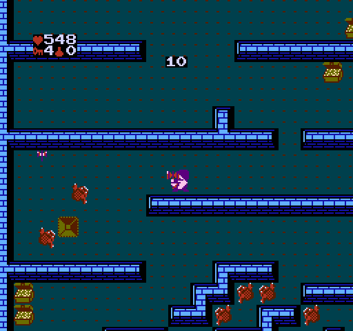 Gauntlet NES / Famicom Screenshot: Shoot generators to stop more enemies from appearing...