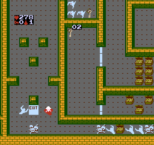 Gauntlet NES / Famicom Screenshot: Here's the level exit!