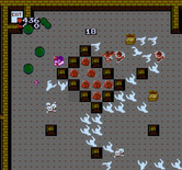 Gauntlet for NES / Famicom - In order to reach some exits you'll need to find tiles that make walls disappear...