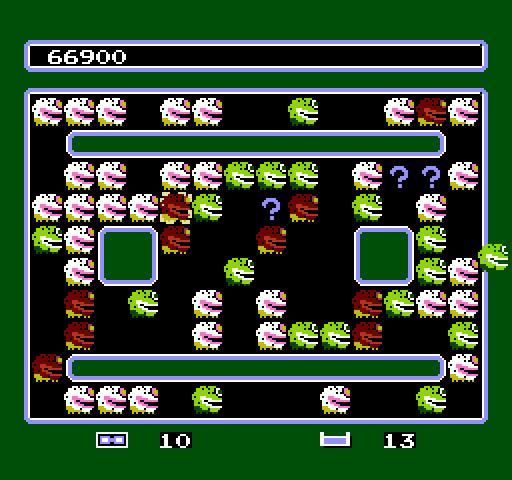 Krazy Kreatures NES / Famicom Screenshot: You need to get six monsters in a row on this level...