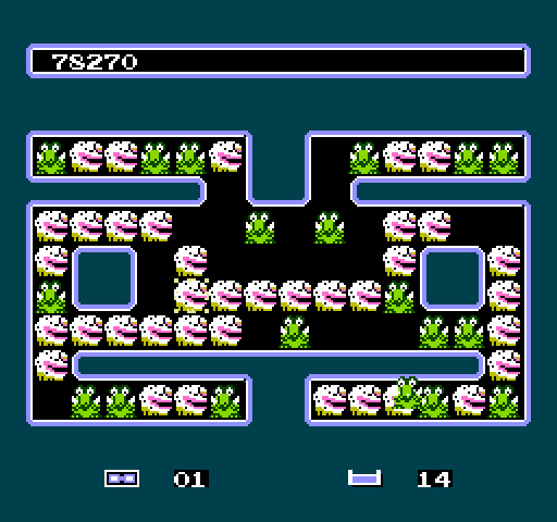 Krazy Kreatures NES / Famicom Screenshot: Not much space to work with on this level...