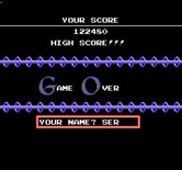 Krazy Kreatures for NES / Famicom - Game over.