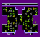 Krazy Kreatures for NES / Famicom - Kreatures are thrown onto the board quickly...make space for them!