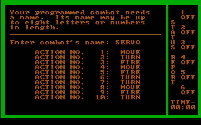 Combots IBM PC/Compatibles Screenshot: My new combot needs a name...