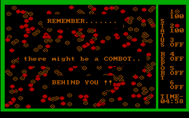 Combots IBM PC/Compatibles Screenshot: Leaving the game...