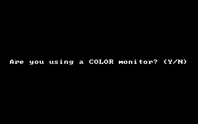 Combots IBM PC/Compatibles Screenshot: Do you have a color monitor?