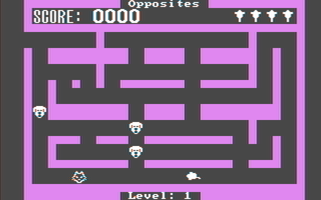 Cat 'n Mouse IBM PC/Compatibles Screenshot: Game start.