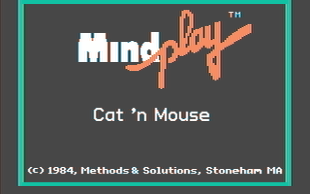 Cat 'n Mouse IBM PC/Compatibles Screenshot: Title screen.