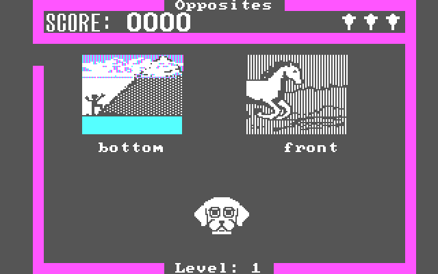 Cat 'n Mouse IBM PC/Compatibles Screenshot: Is this set of images an opposite?