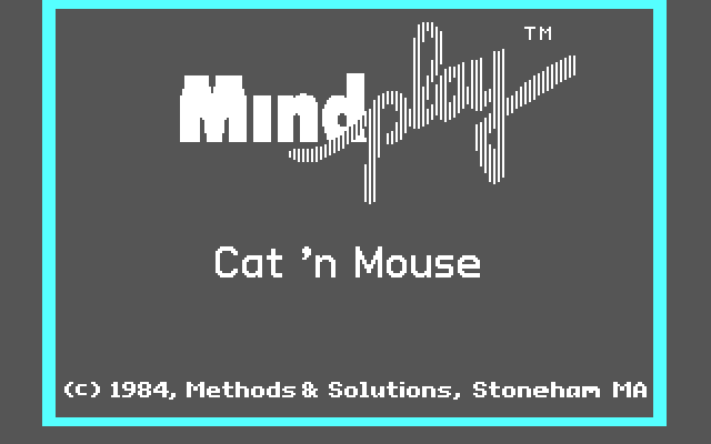 Cat 'n Mouse IBM PC/Compatibles Screenshot: Title screen.