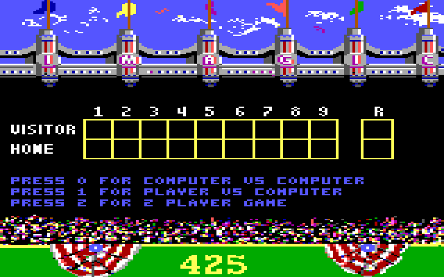 Grand Slam Baseball IBM PC/Compatibles Screenshot: How many players?
