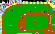 Grand Slam Baseball for IBM PC/Compatibles - A hit, and batter runs to first base...