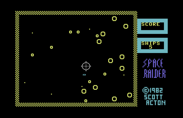 Space Raider Commodore 64 Screenshot: Game start.
