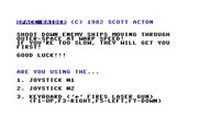 Space Raider for Commodore 64 - Title screen and instructions.