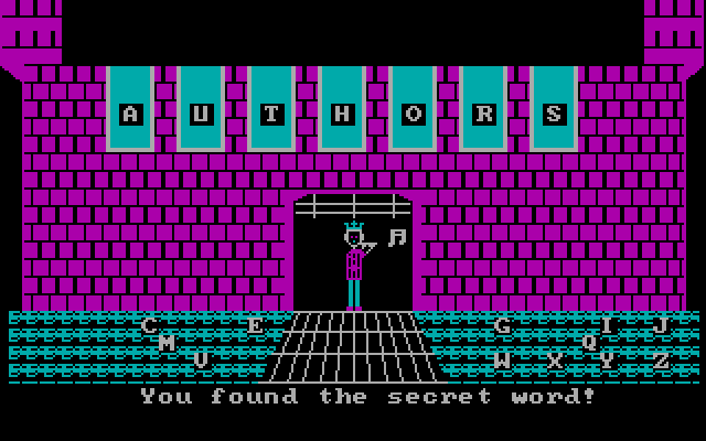 Wizard of Words IBM PC/Compatibles Screenshot: I found the secret word this time!