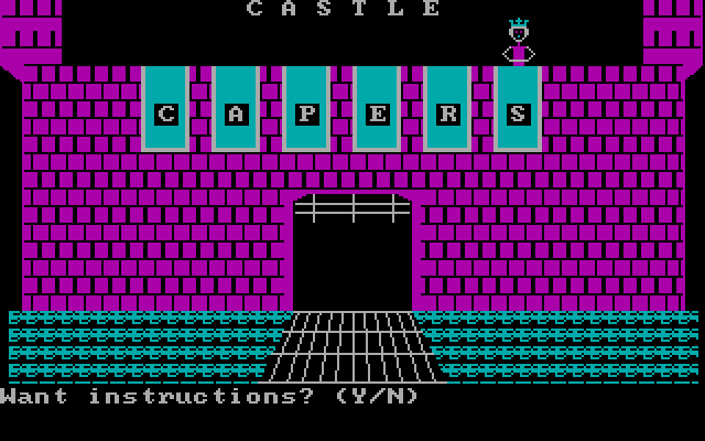 Wizard of Words IBM PC/Compatibles Screenshot: Welcome to Castle Capers!