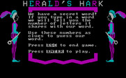Wizard of Words for IBM PC/Compatibles - Herald's Hark instructions.