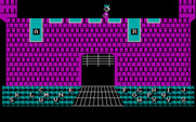 Wizard of Words for IBM PC/Compatibles - Trying another word...the knight walks over to a banner to reveal the letter location.