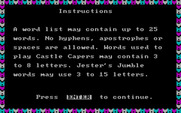 Wizard of Words for IBM PC/Compatibles - Instructions for creating word lists.