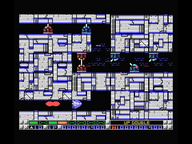 Nemesis 3: The Eve of Destruction MSX Screenshot: Oh no, looks like I flew into a dead end!