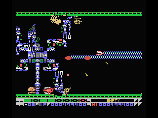 Nemesis 3: The Eve of Destruction MSX Screenshot: Something large approaches from behind!