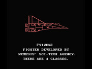 Nemesis 3: The Eve of Destruction for MSX - An overview of each ship is displayed during the introduction.