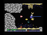 Nemesis 3: The Eve of Destruction for MSX - Some rocks can fall or rise closing the path so you need to be quick!