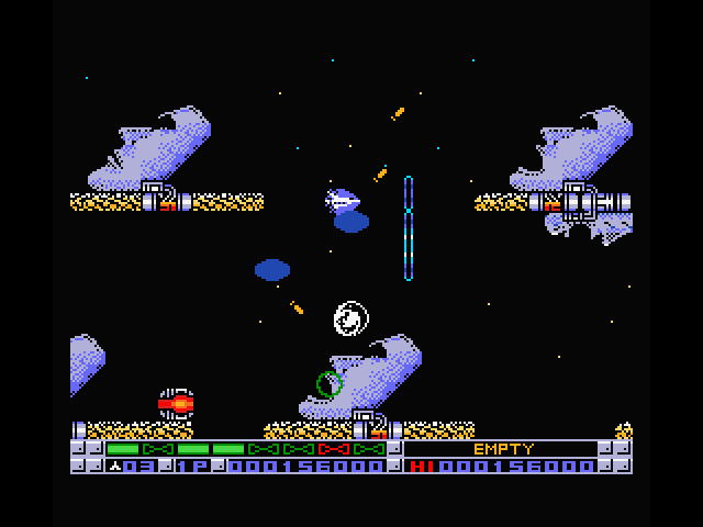 Nemesis 3: The Eve of Destruction MSX Screenshot: More Moai heads!