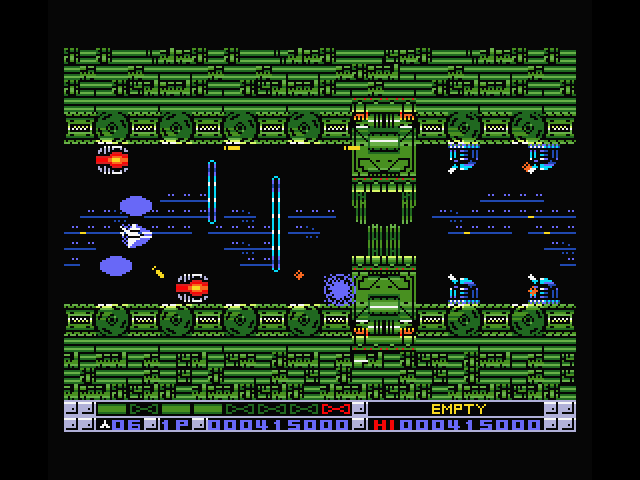 Nemesis 3: The Eve of Destruction MSX Screenshot: Walls open and close rapidly here, watch out!