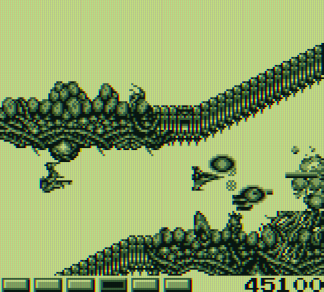 Nemesis Game Boy Screenshot: There's not a lot of room to maneuver here...