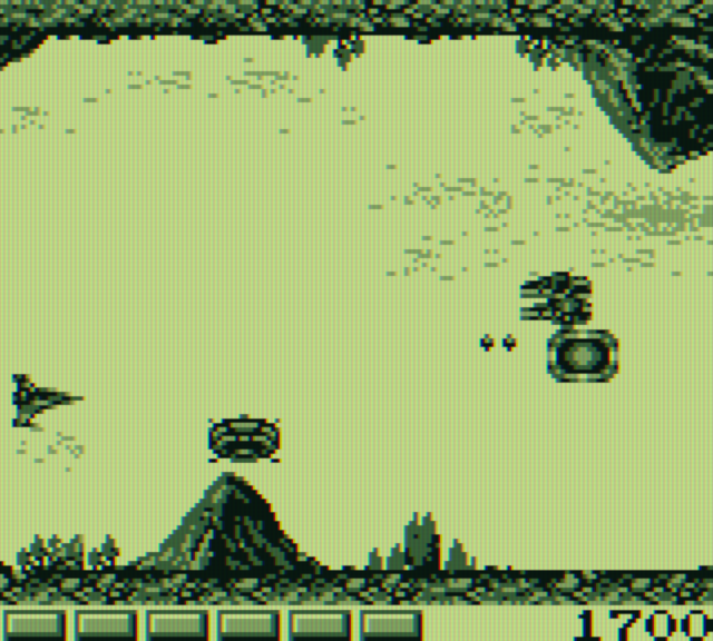 Nemesis Game Boy Screenshot: Shooting opponents...