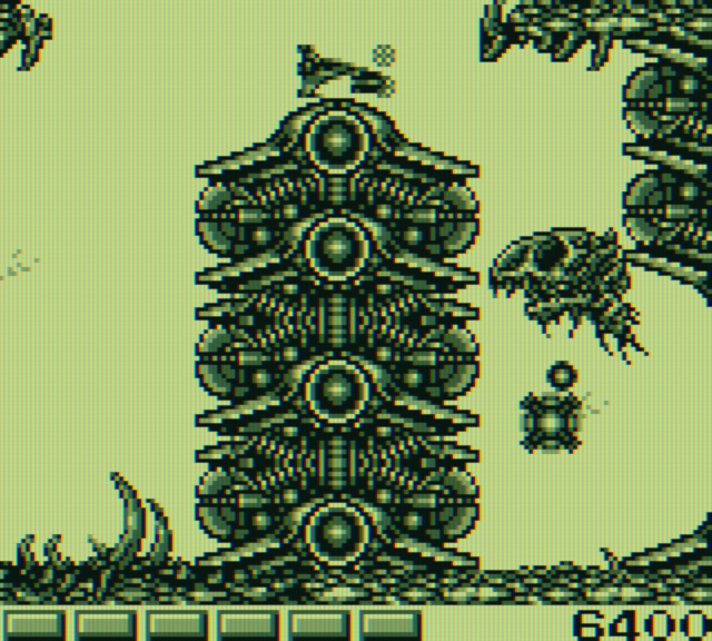 Nemesis Game Boy Screenshot: A creature blocks the path ahead!